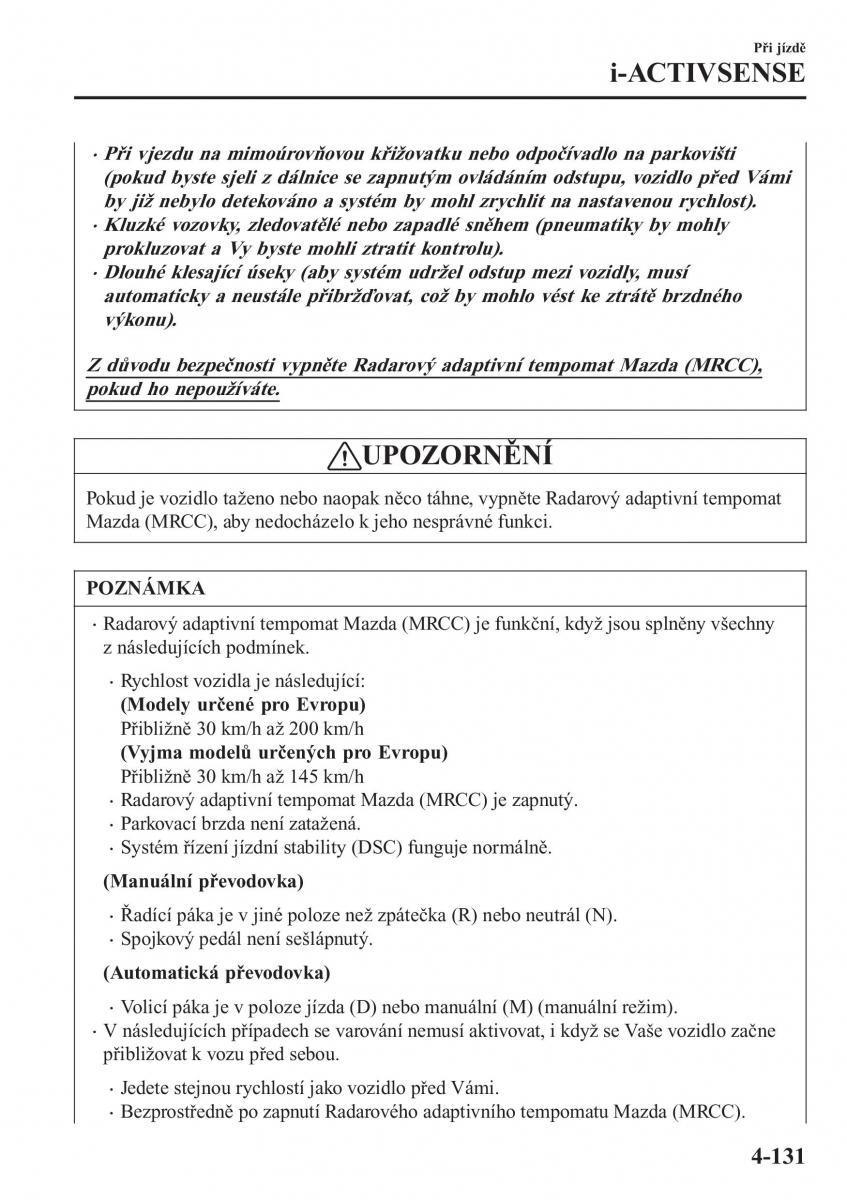 Mazda CX 3 navod k obsludze / page 277