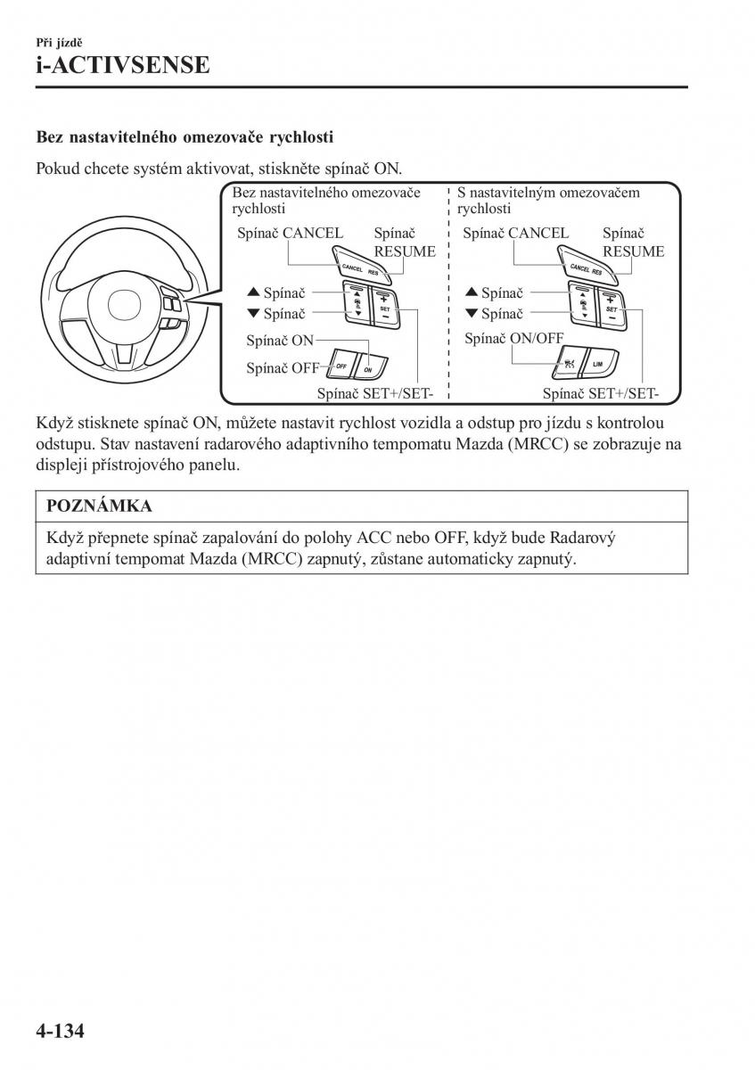 Mazda CX 3 navod k obsludze / page 280