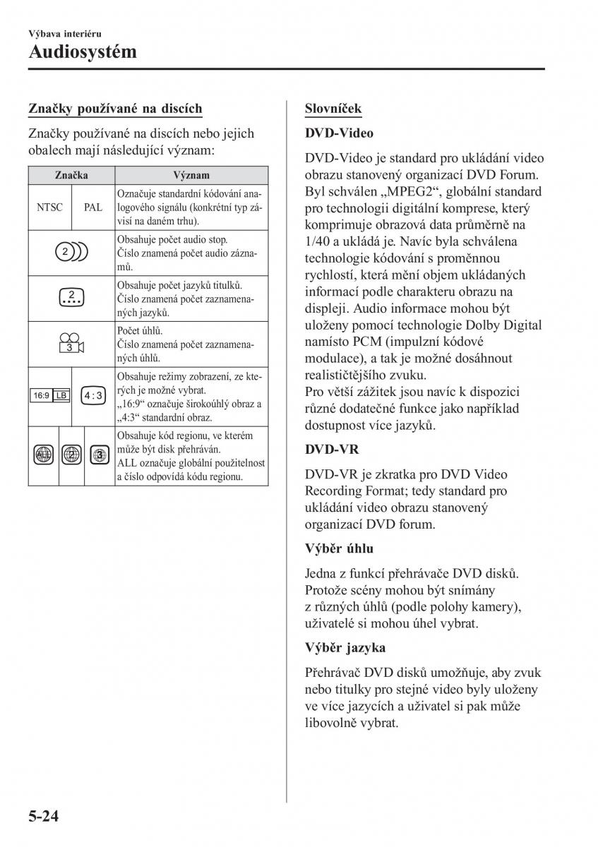 Mazda CX 3 navod k obsludze / page 358