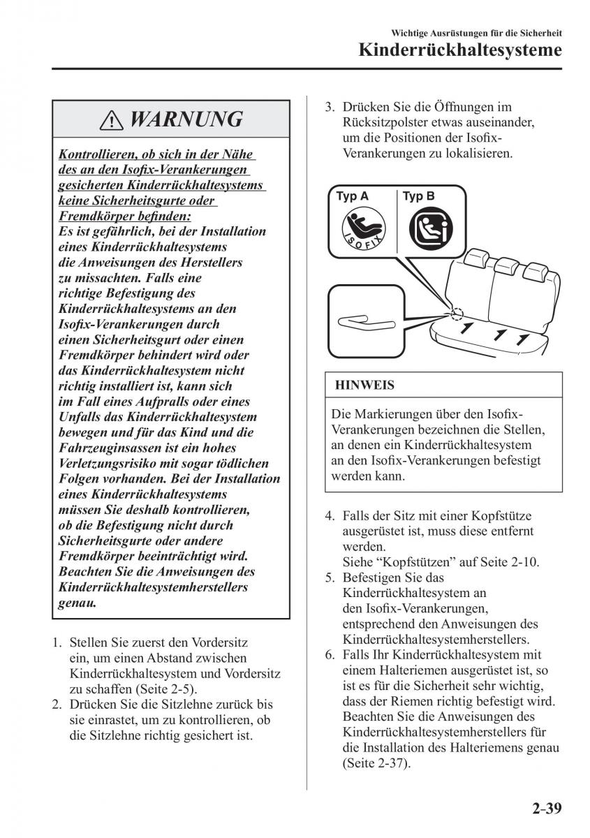 Mazda CX 3 Handbuch / page 60