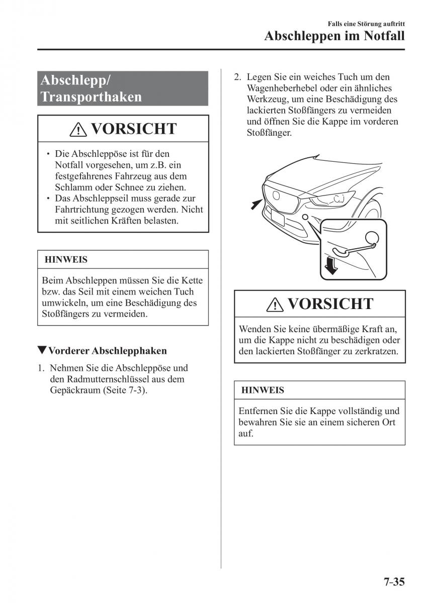 Mazda CX 3 Handbuch / page 606