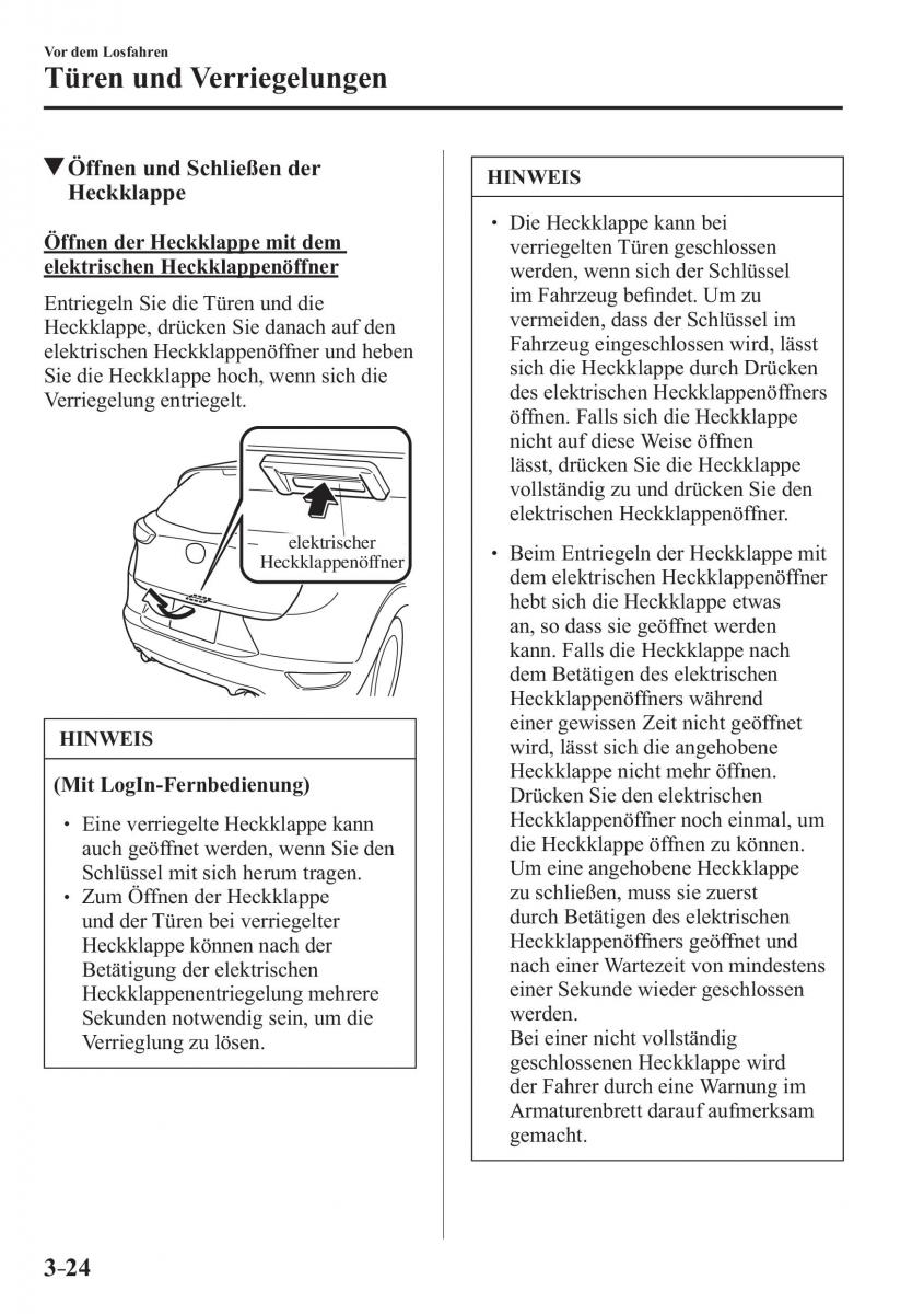 Mazda CX 3 Handbuch / page 103