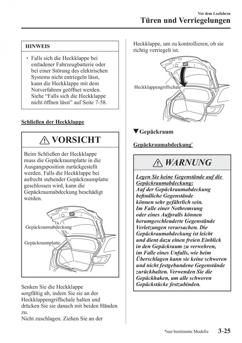 Mazda CX 3 Handbuch / page 104