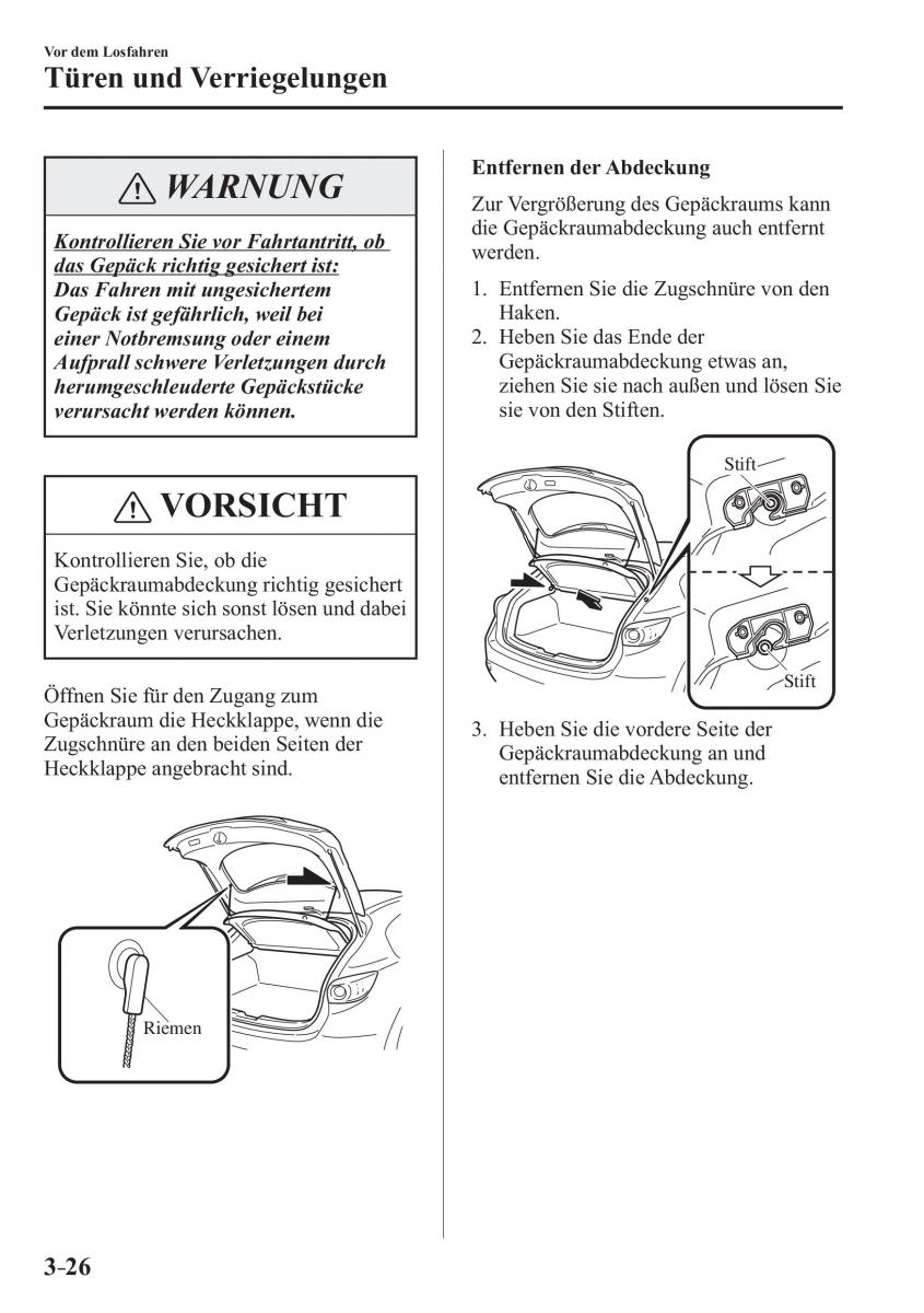 Mazda CX 3 Handbuch / page 105