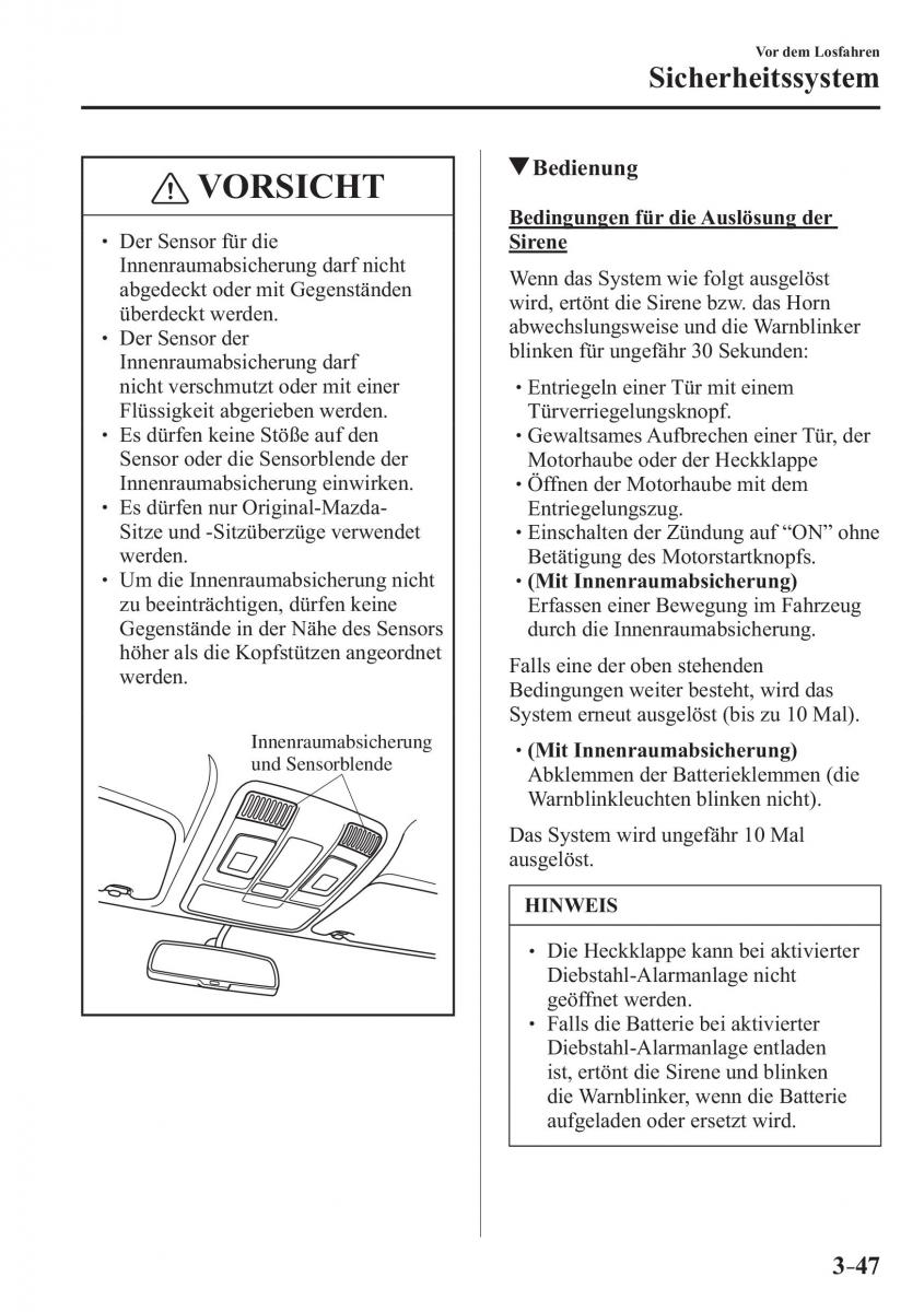 Mazda CX 3 Handbuch / page 126