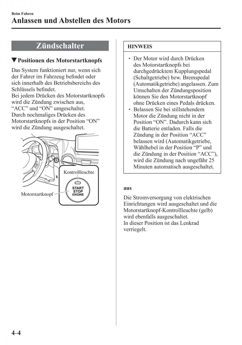 Mazda CX 3 Handbuch / page 149