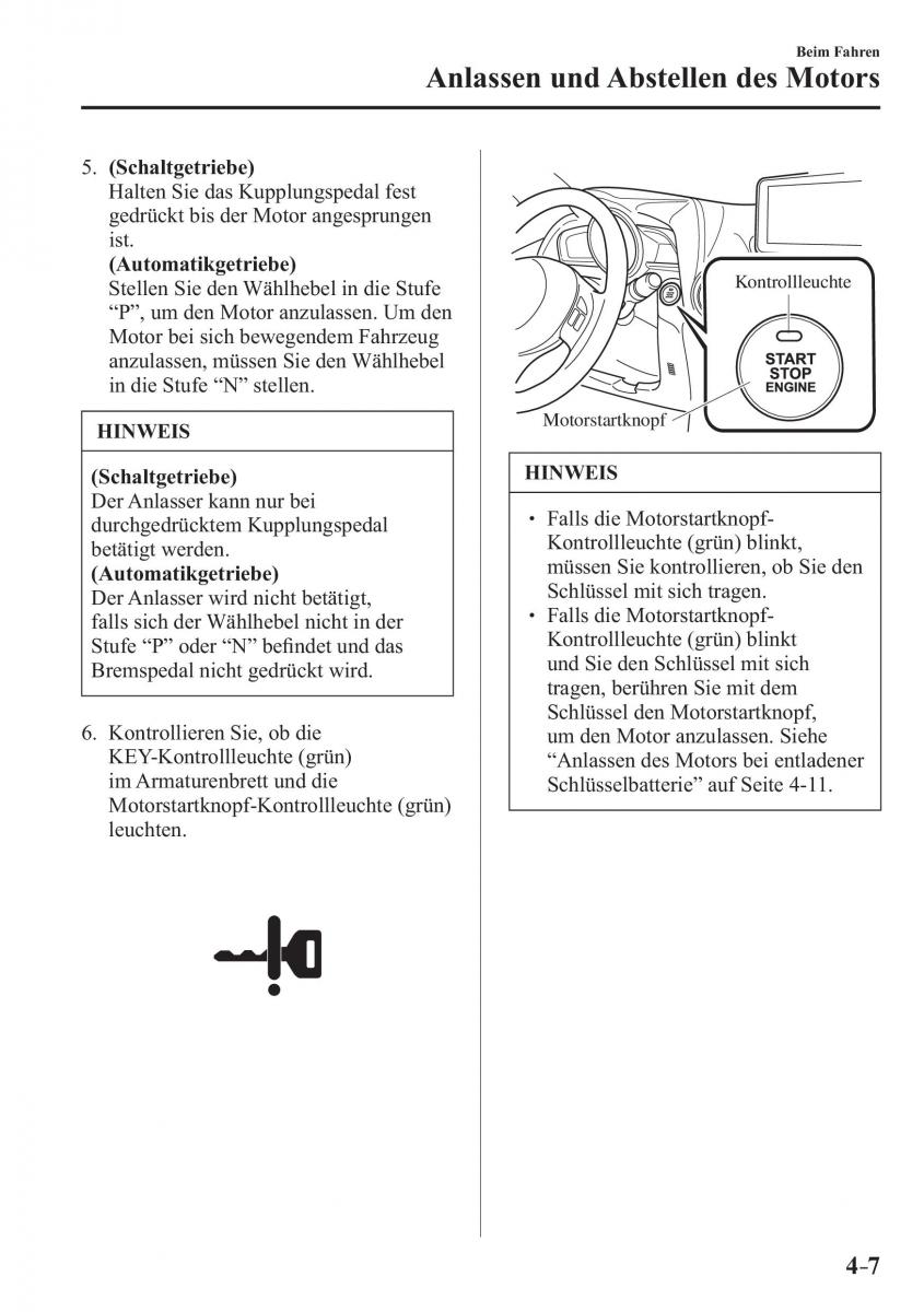 Mazda CX 3 Handbuch / page 152