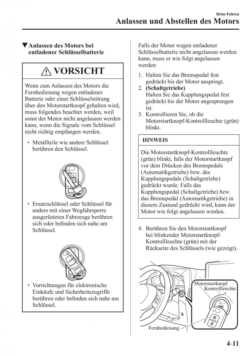 Mazda CX 3 Handbuch / page 156