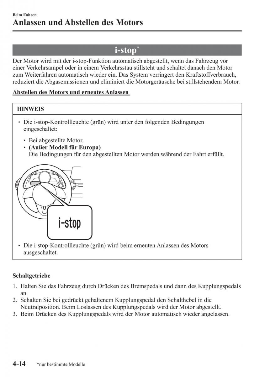 Mazda CX 3 Handbuch / page 159