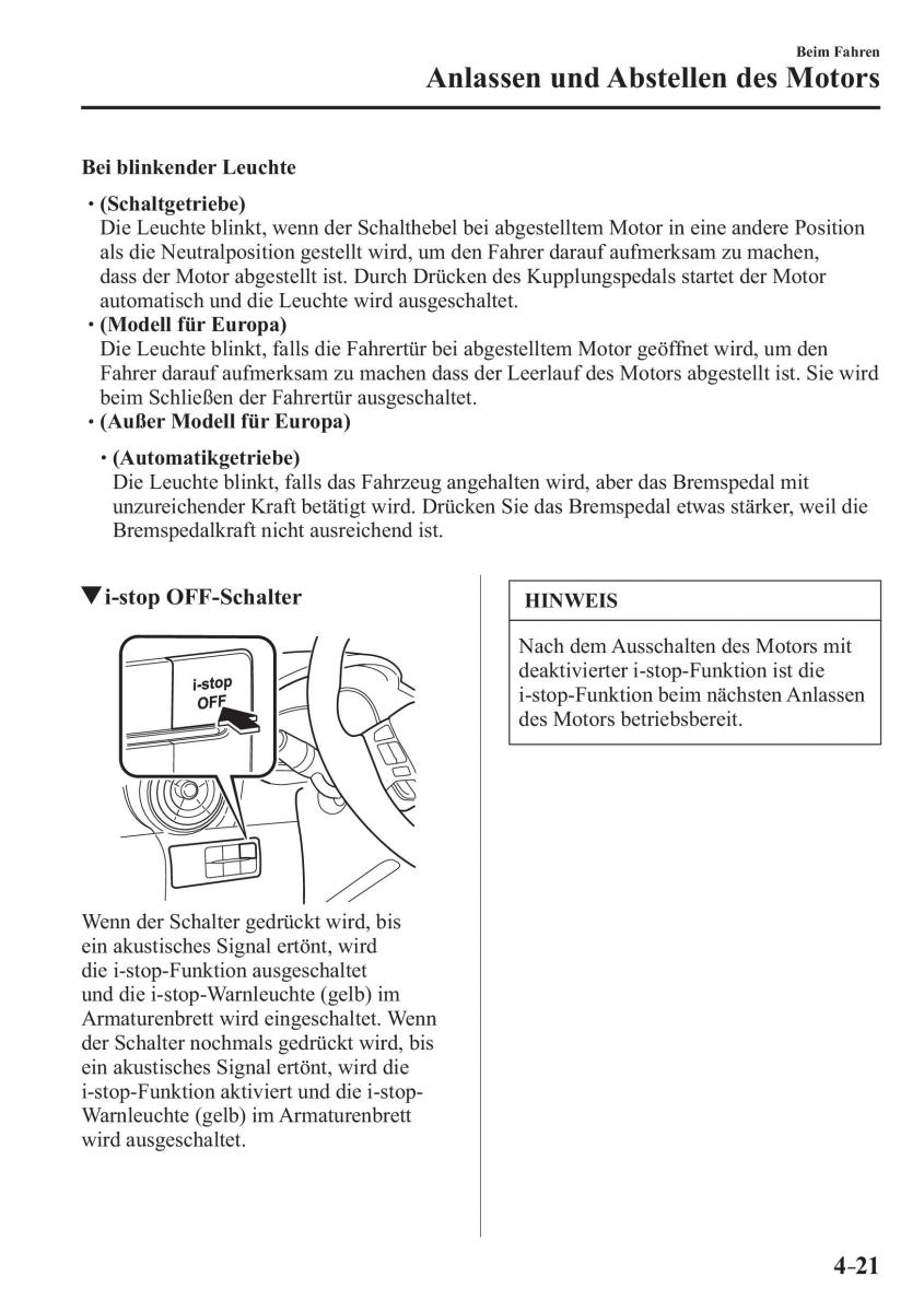 Mazda CX 3 Handbuch / page 166