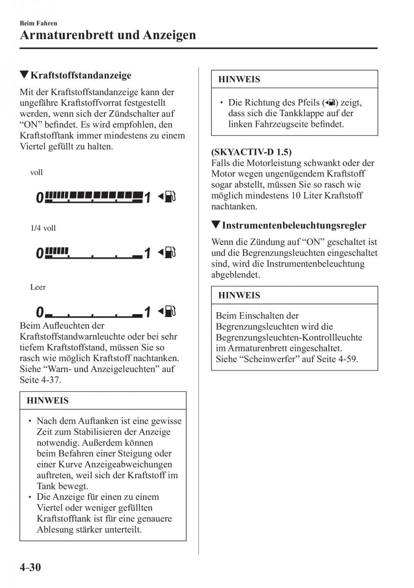 Mazda CX 3 Handbuch / page 175