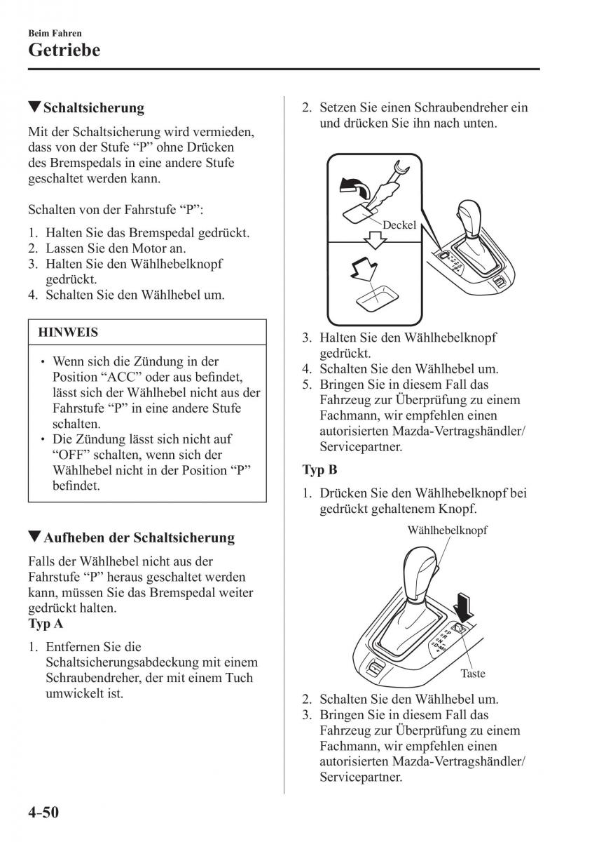 Mazda CX 3 Handbuch / page 195