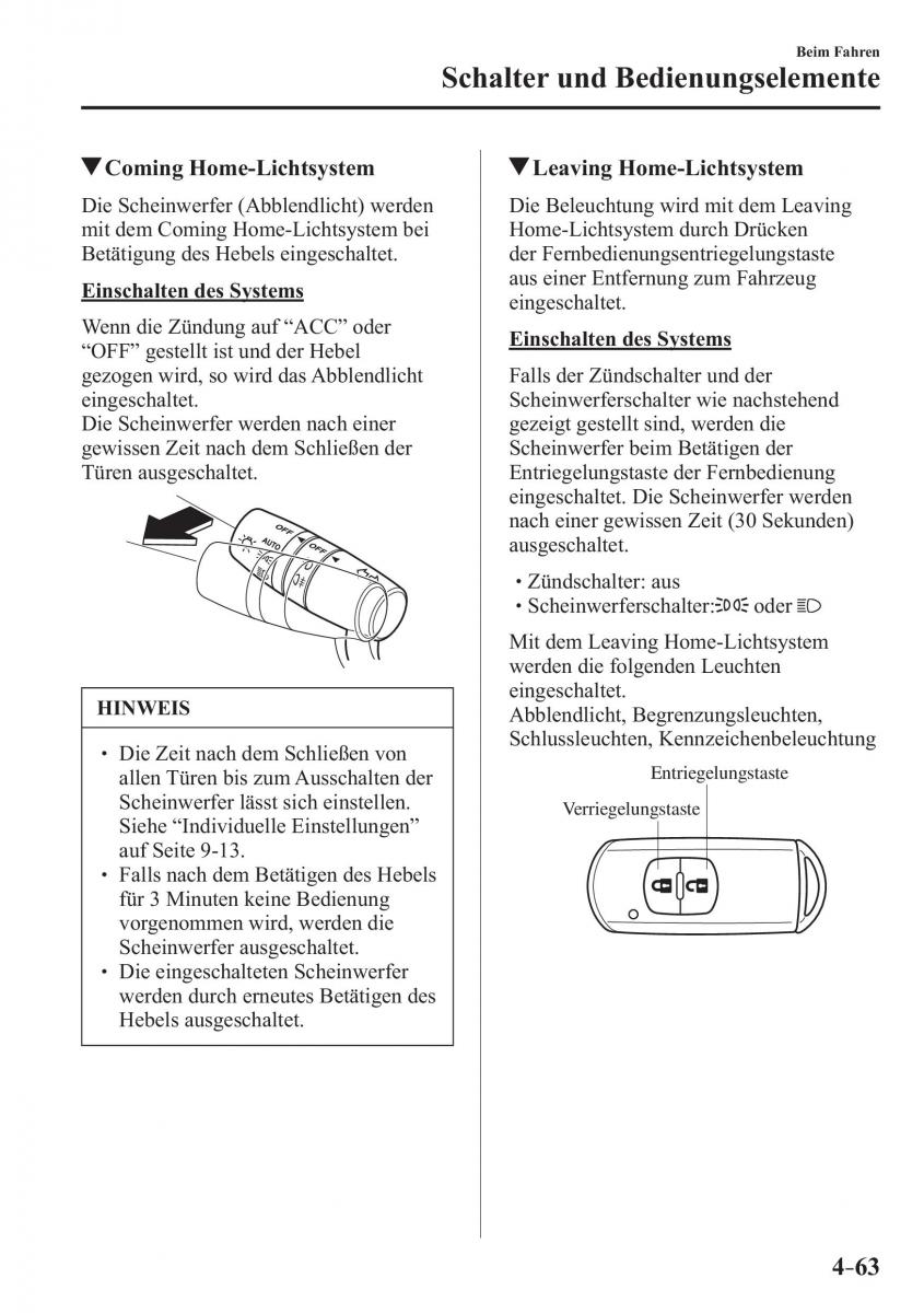 Mazda CX 3 Handbuch / page 208