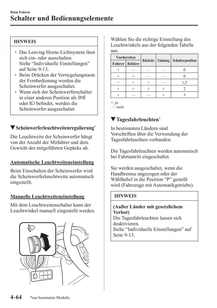 Mazda CX 3 Handbuch / page 209