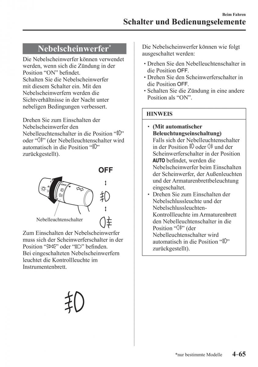 Mazda CX 3 Handbuch / page 210