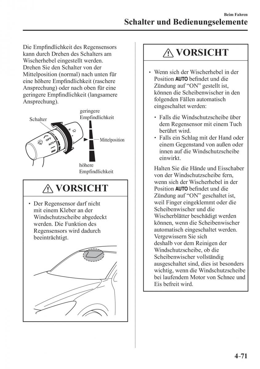 Mazda CX 3 Handbuch / page 216