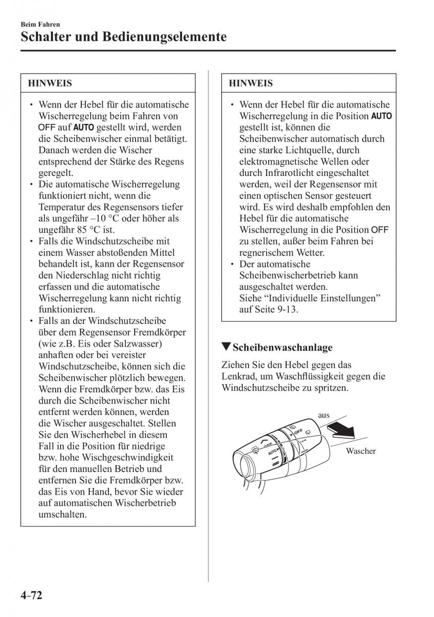 Mazda CX 3 Handbuch / page 217