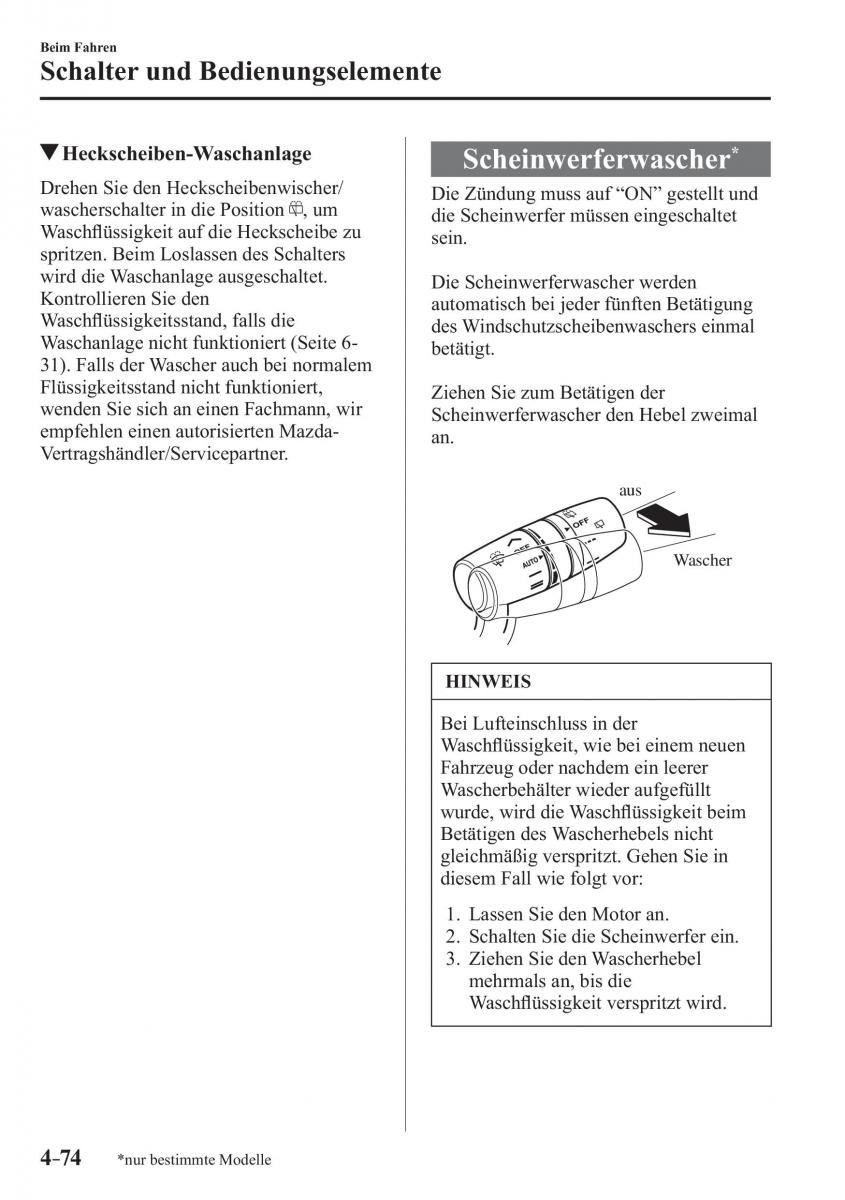 Mazda CX 3 Handbuch / page 219