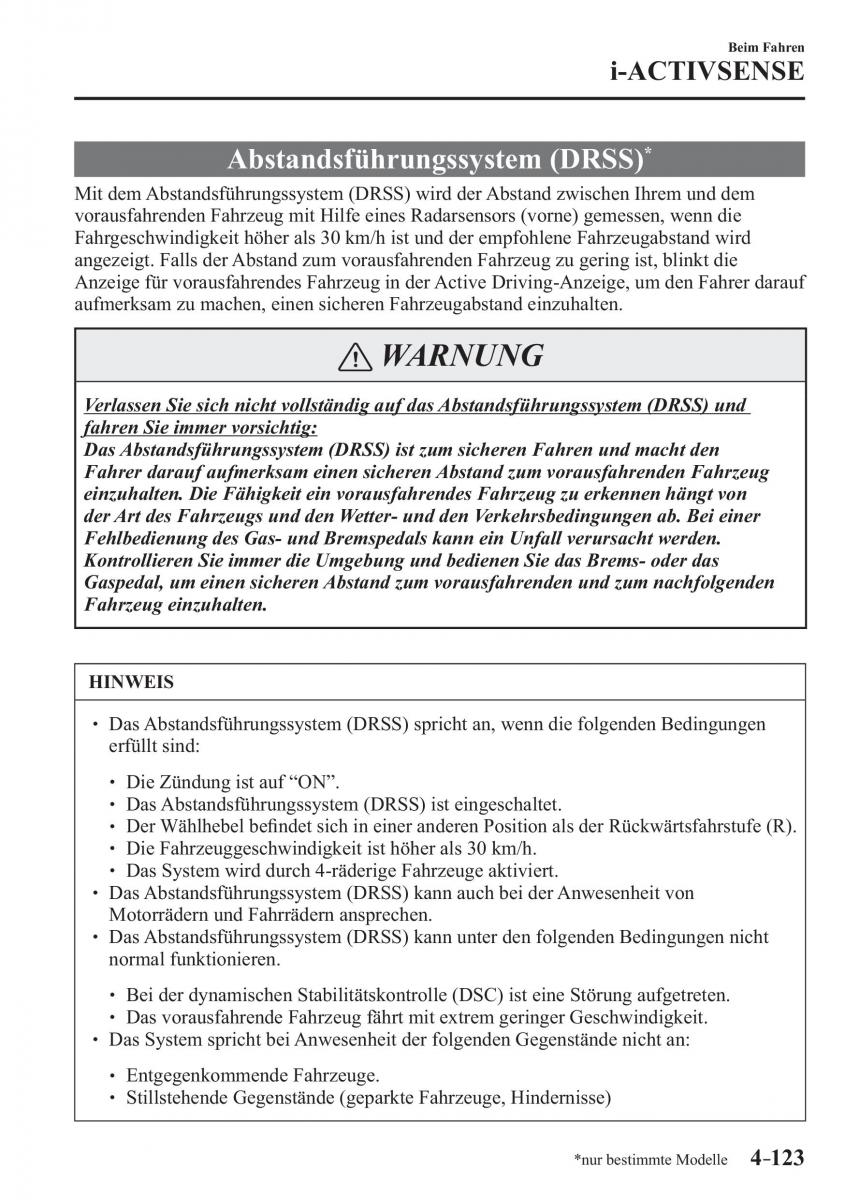 Mazda CX 3 Handbuch / page 268