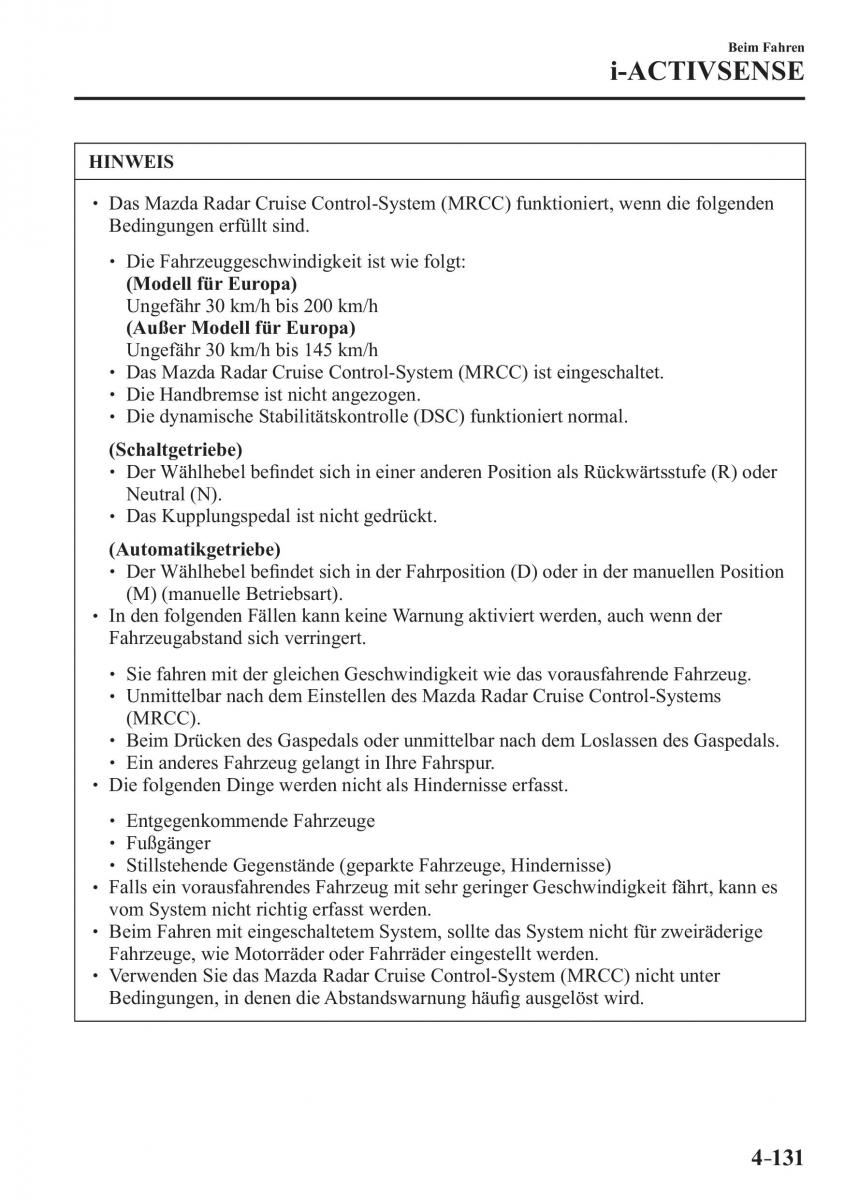 Mazda CX 3 Handbuch / page 276