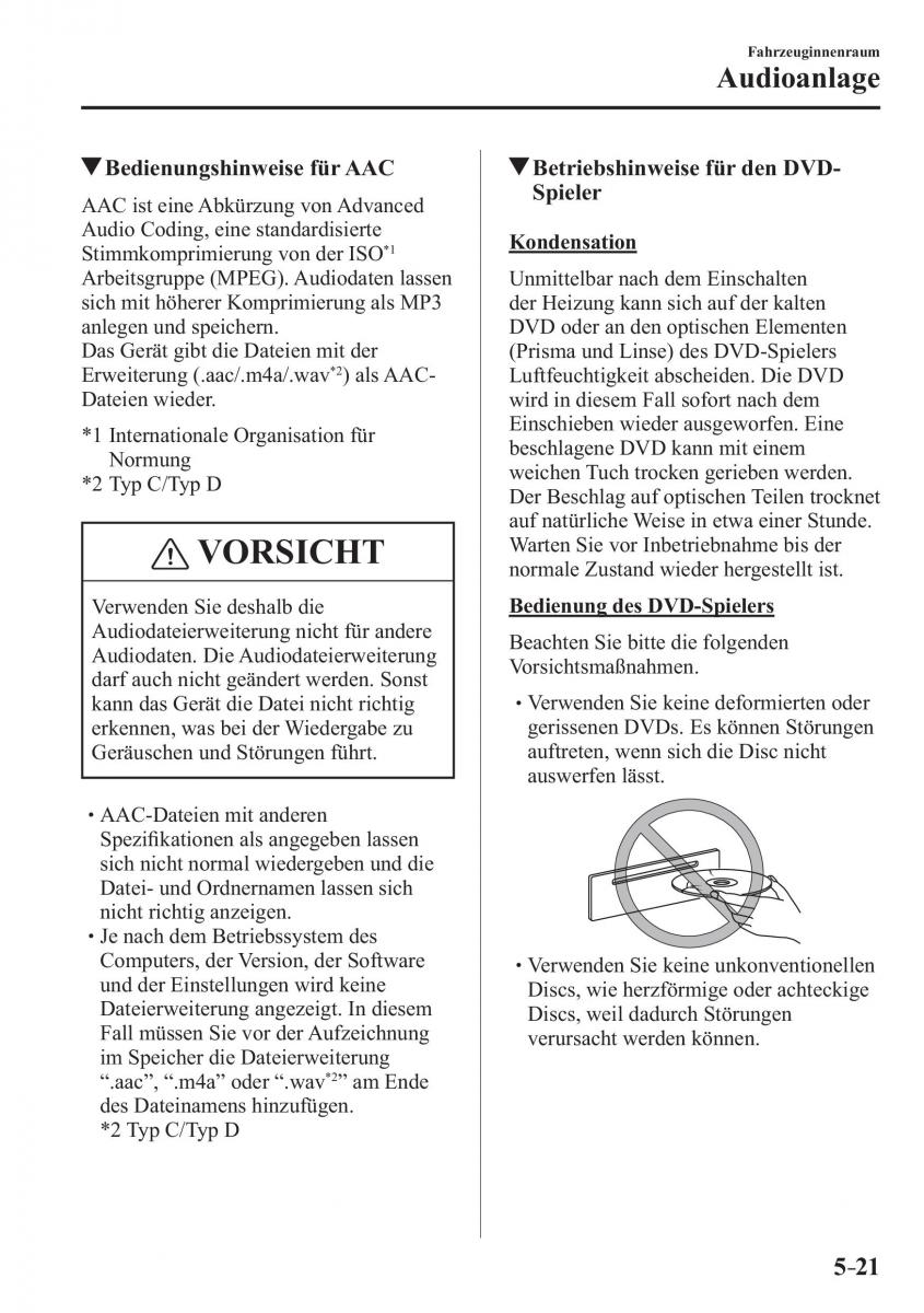 Mazda CX 3 Handbuch / page 356