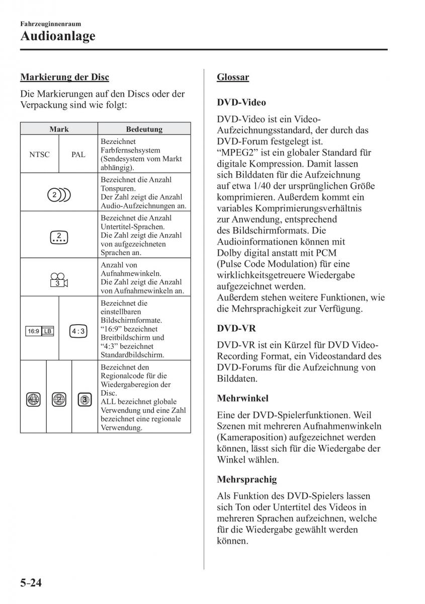 Mazda CX 3 Handbuch / page 359