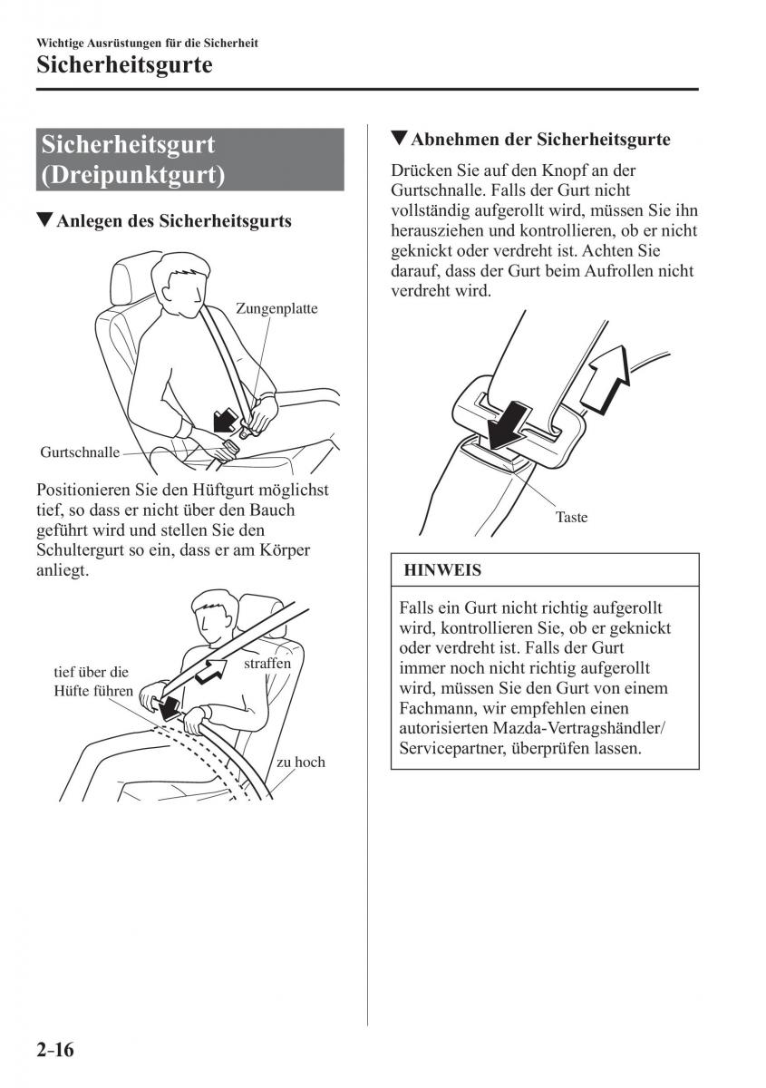 Mazda CX 3 Handbuch / page 37