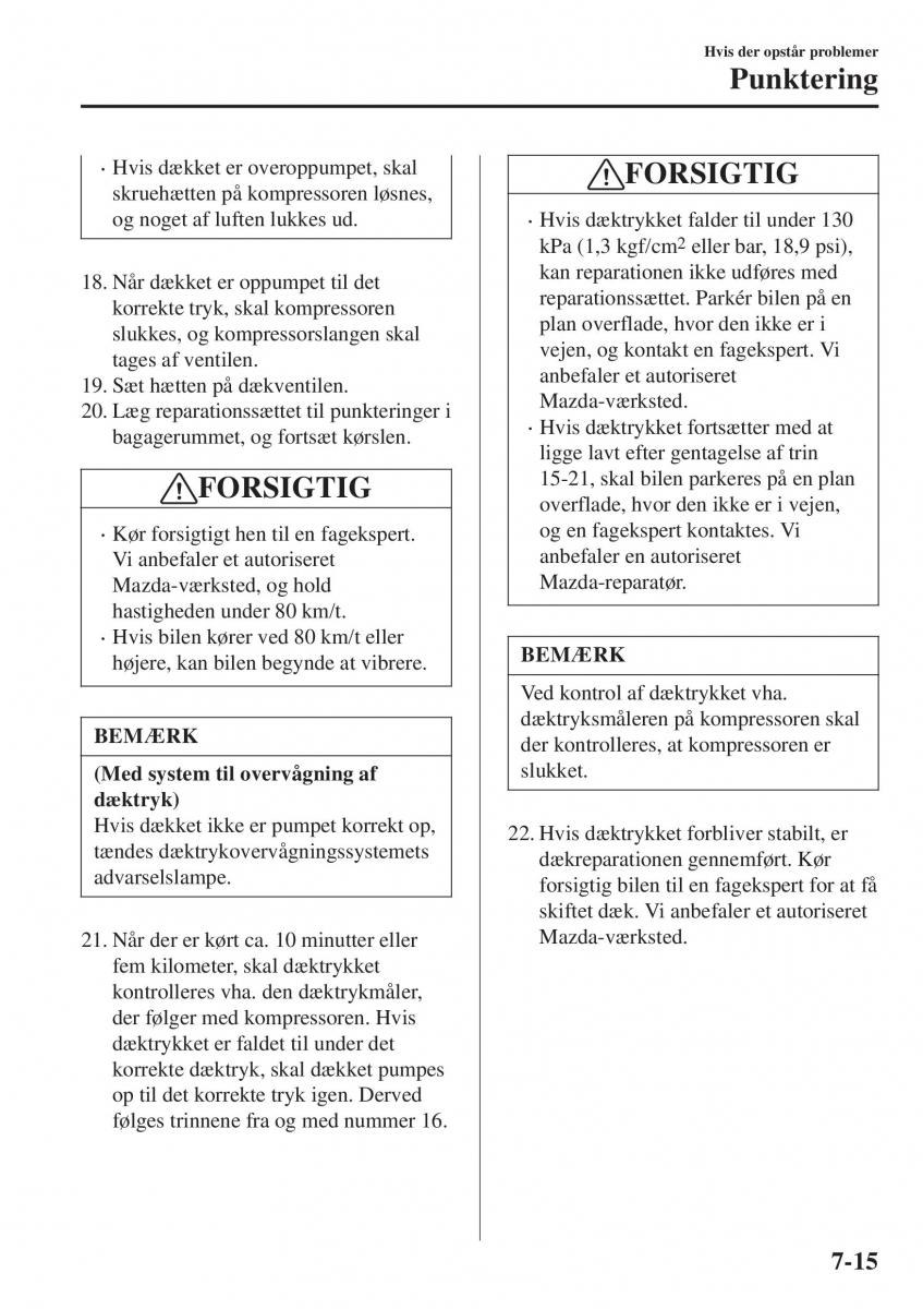 Mazda CX 3 Bilens instruktionsbog / page 545