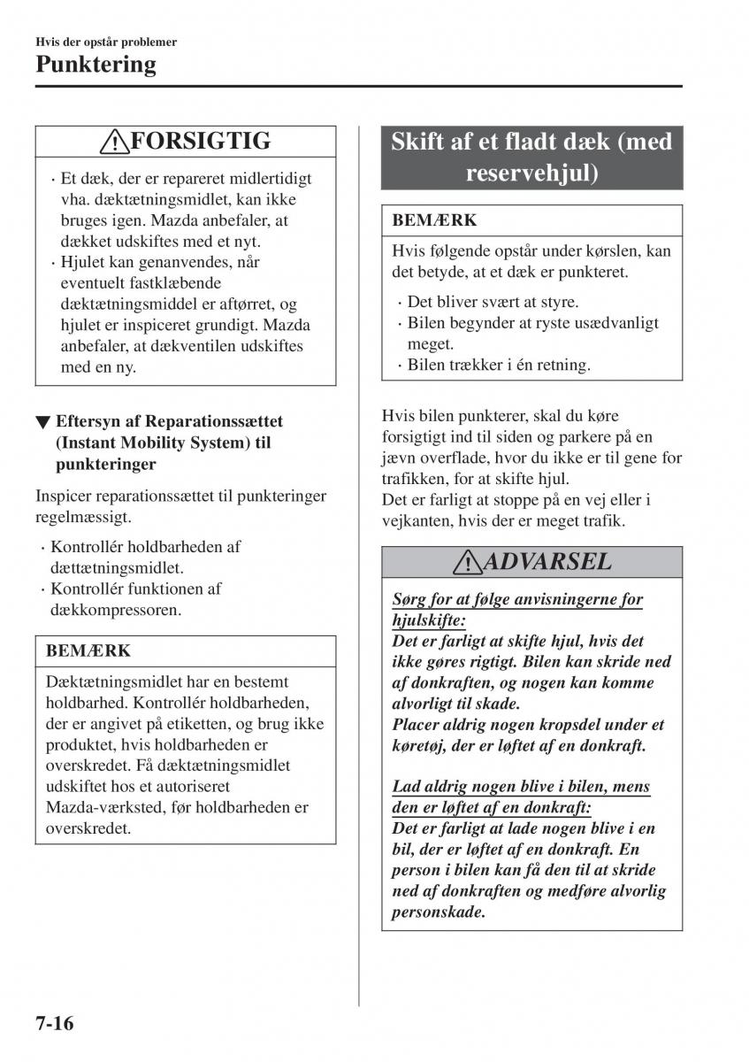 Mazda CX 3 Bilens instruktionsbog / page 546