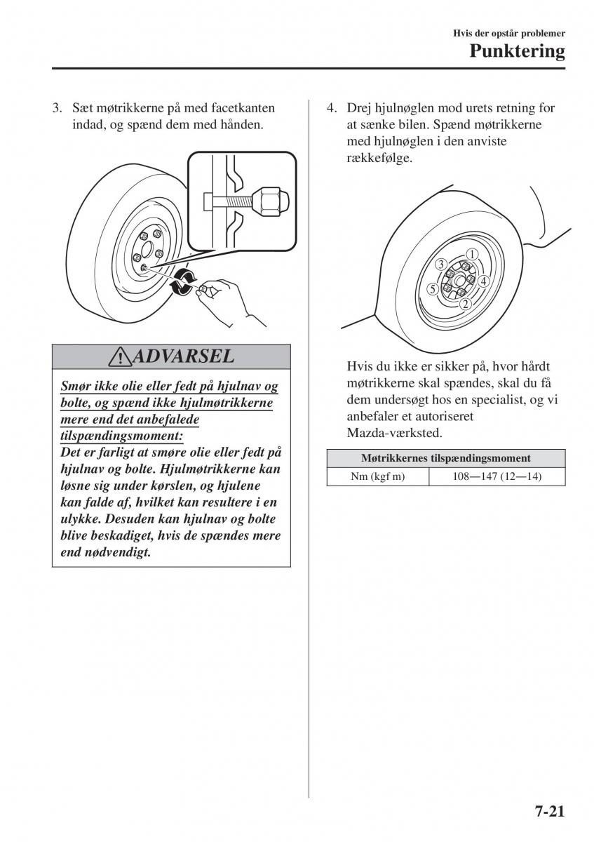 Mazda CX 3 Bilens instruktionsbog / page 551