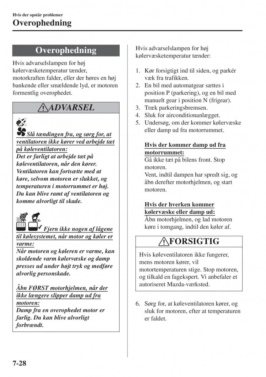 Mazda CX 3 Bilens instruktionsbog / page 558