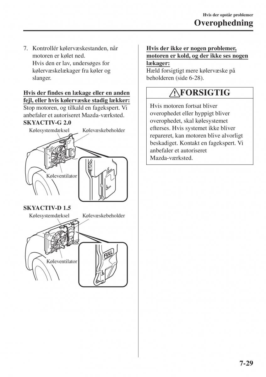 Mazda CX 3 Bilens instruktionsbog / page 559