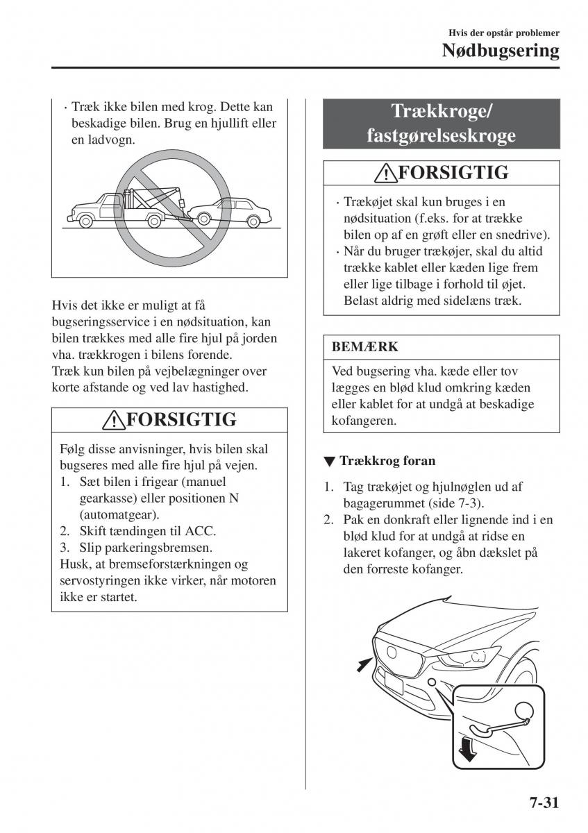 Mazda CX 3 Bilens instruktionsbog / page 561