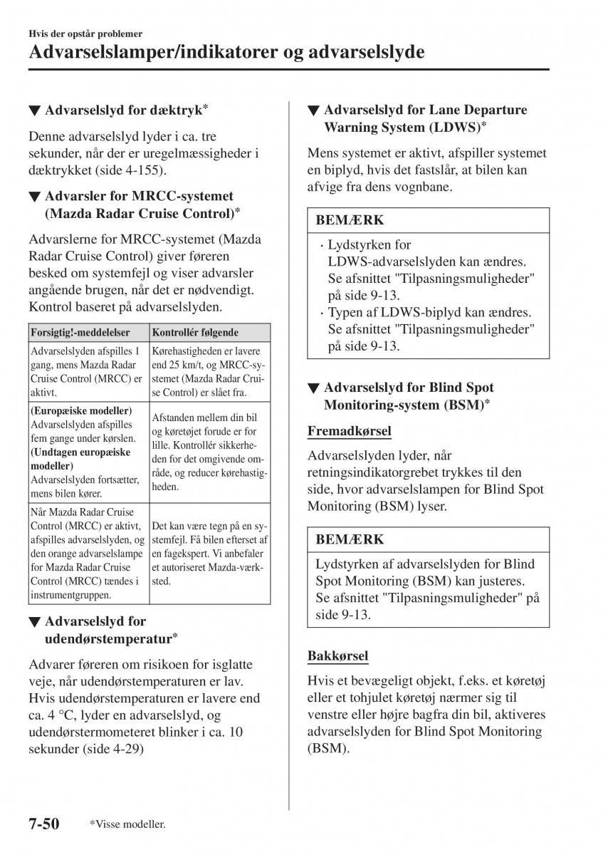 Mazda CX 3 Bilens instruktionsbog / page 580