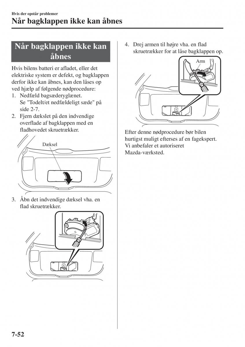 Mazda CX 3 Bilens instruktionsbog / page 582