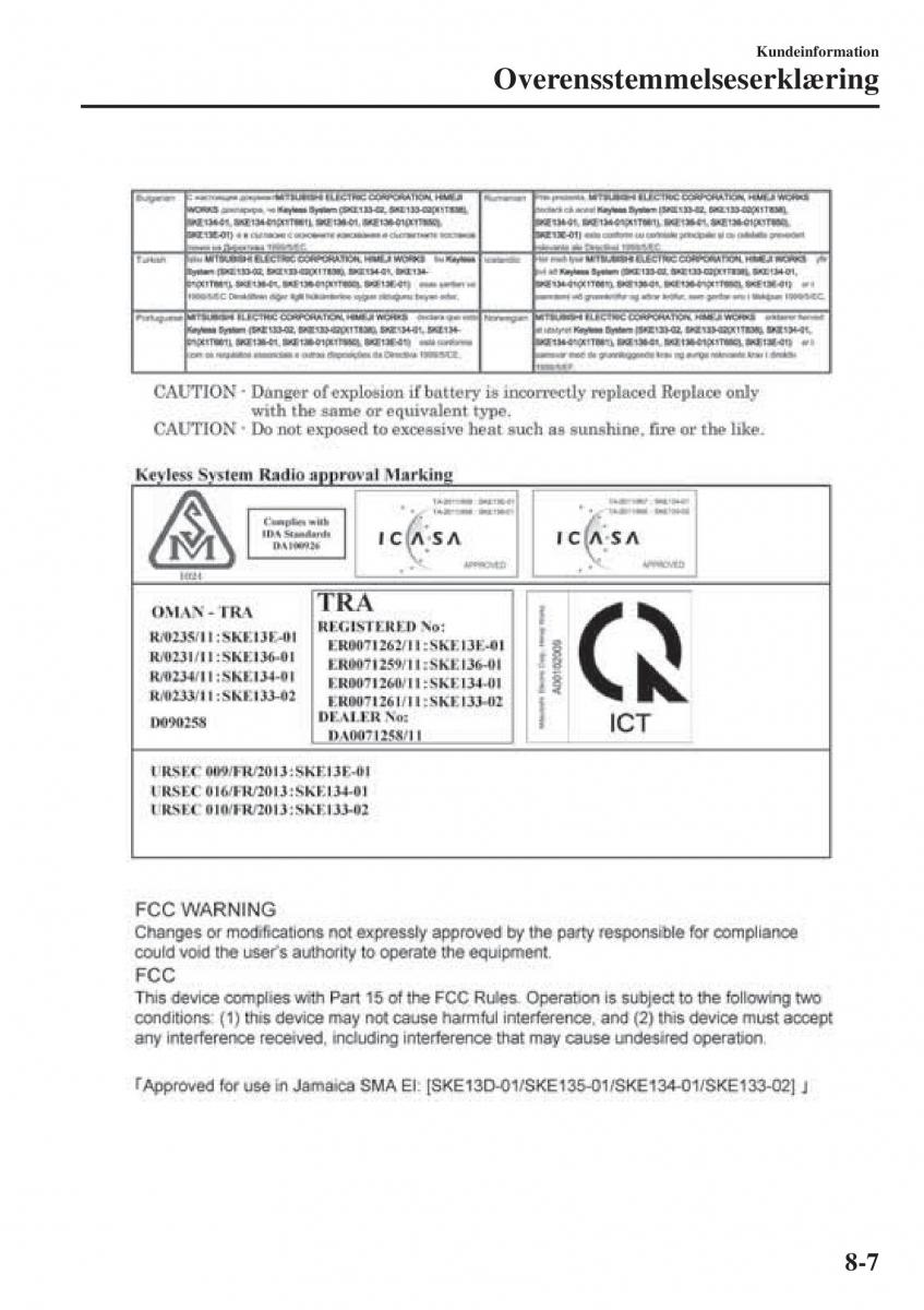 Mazda CX 3 Bilens instruktionsbog / page 591