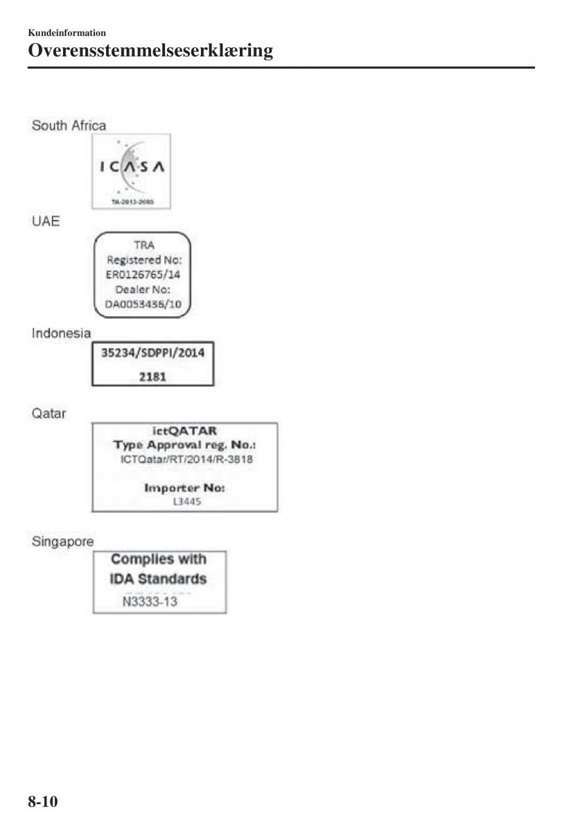 Mazda CX 3 Bilens instruktionsbog / page 594