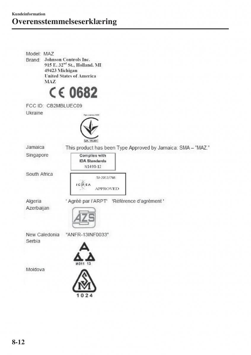 Mazda CX 3 Bilens instruktionsbog / page 596