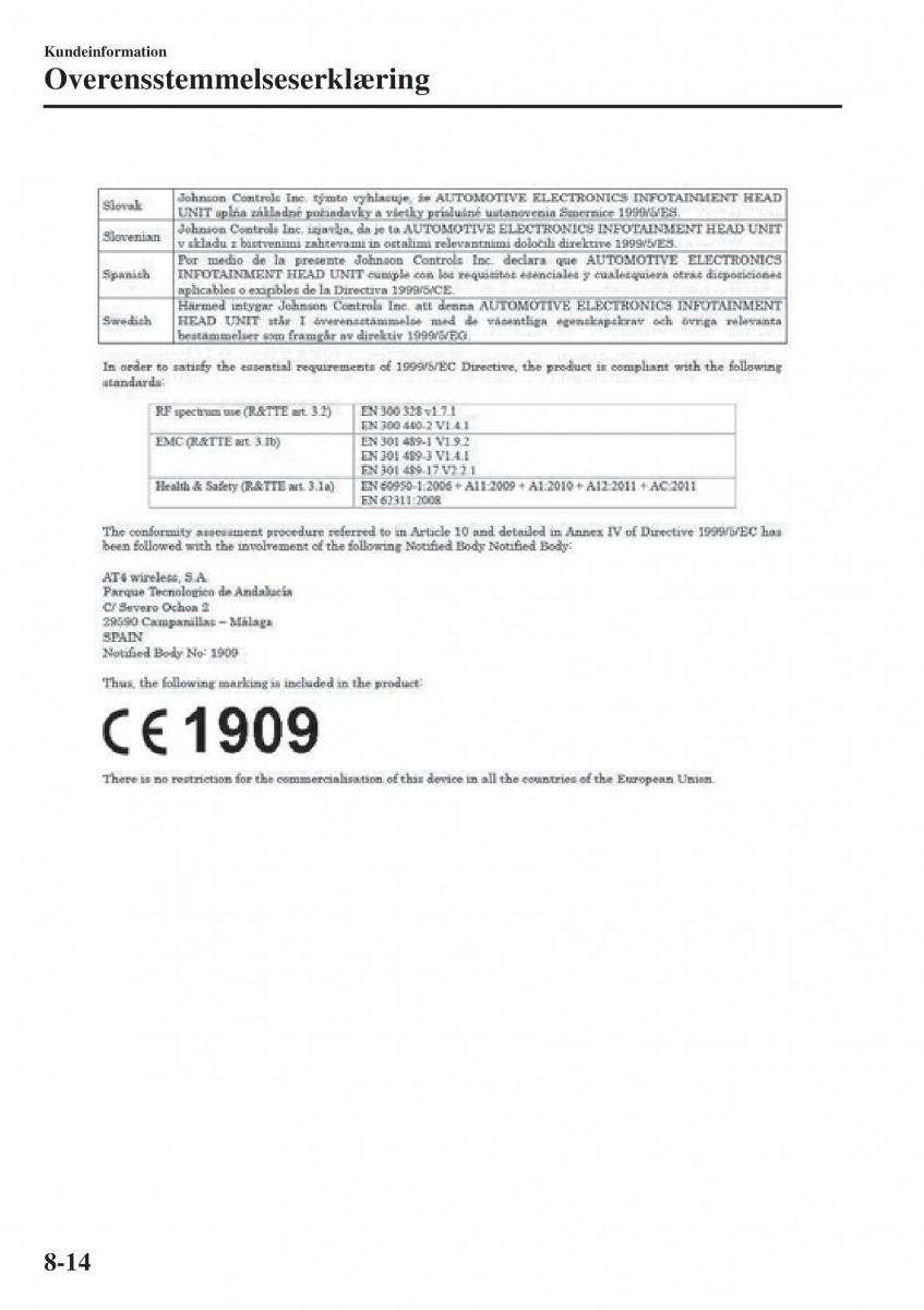 Mazda CX 3 Bilens instruktionsbog / page 598