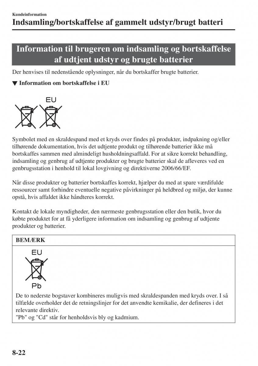 Mazda CX 3 Bilens instruktionsbog / page 606