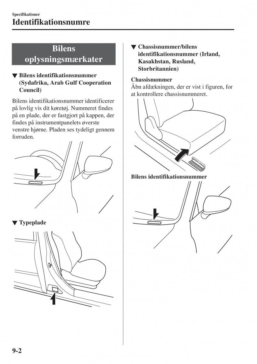 Mazda CX 3 Bilens instruktionsbog / page 610