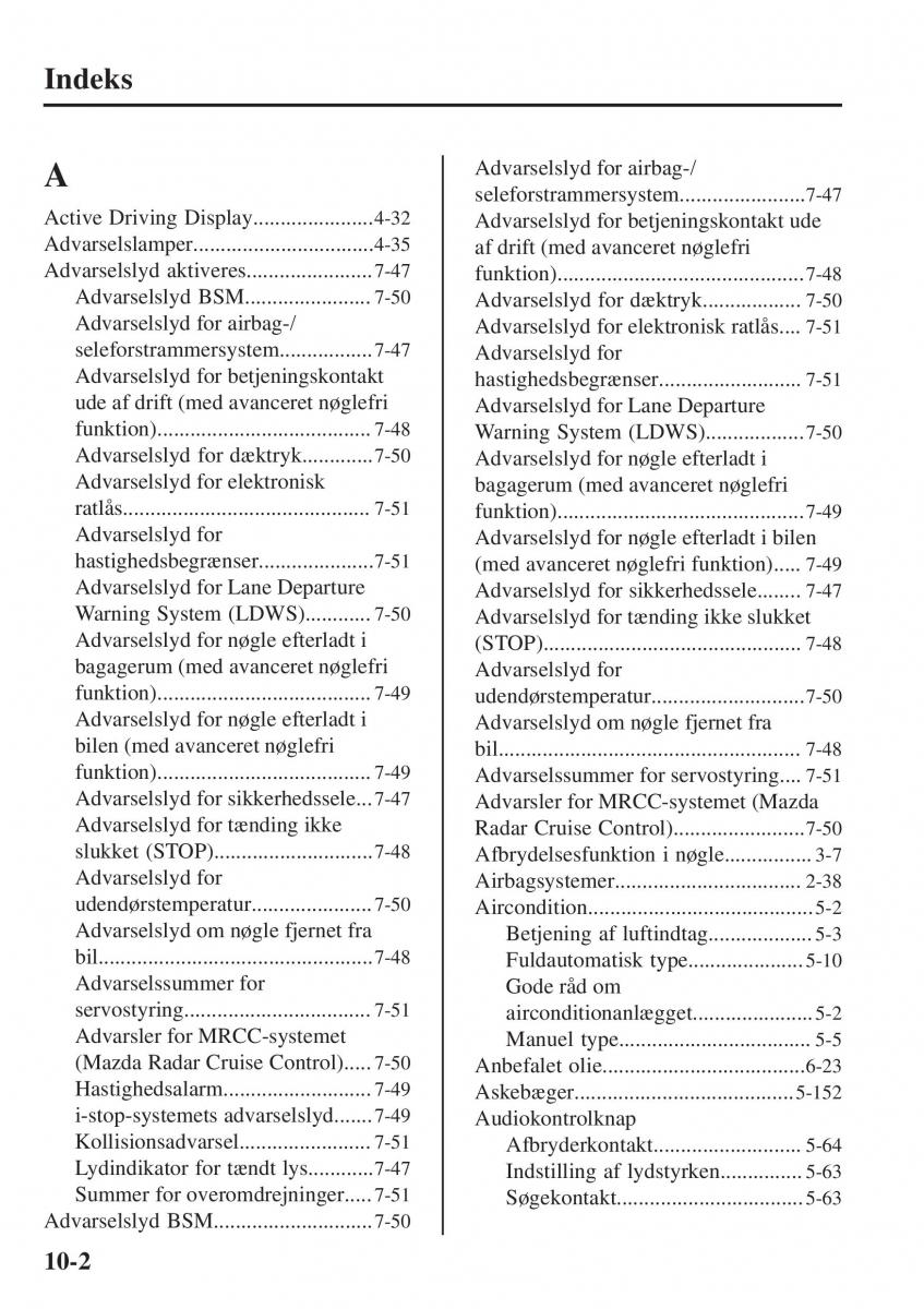 Mazda CX 3 Bilens instruktionsbog / page 630