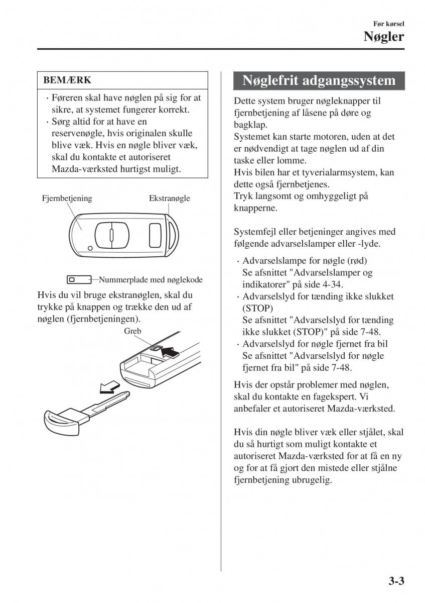 Mazda CX 3 Bilens instruktionsbog / page 79