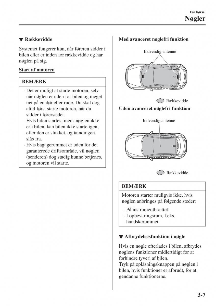 Mazda CX 3 Bilens instruktionsbog / page 83