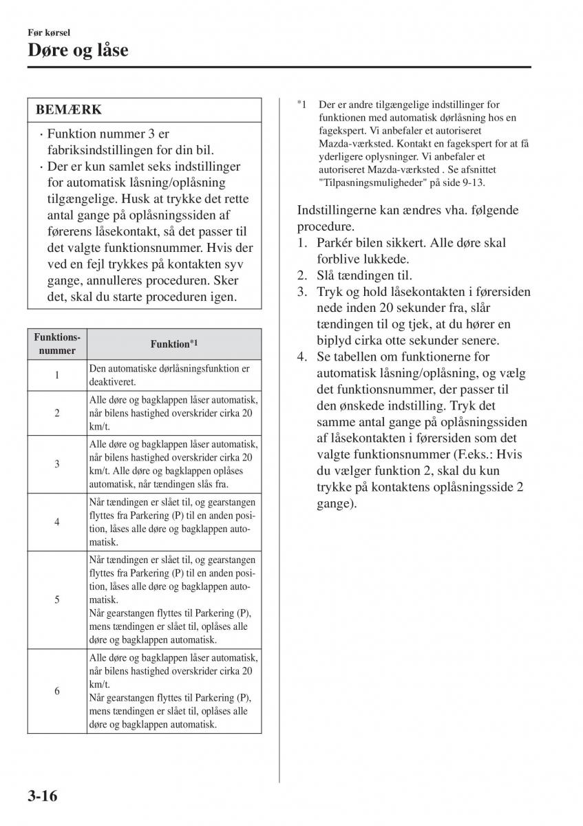 Mazda CX 3 Bilens instruktionsbog / page 92