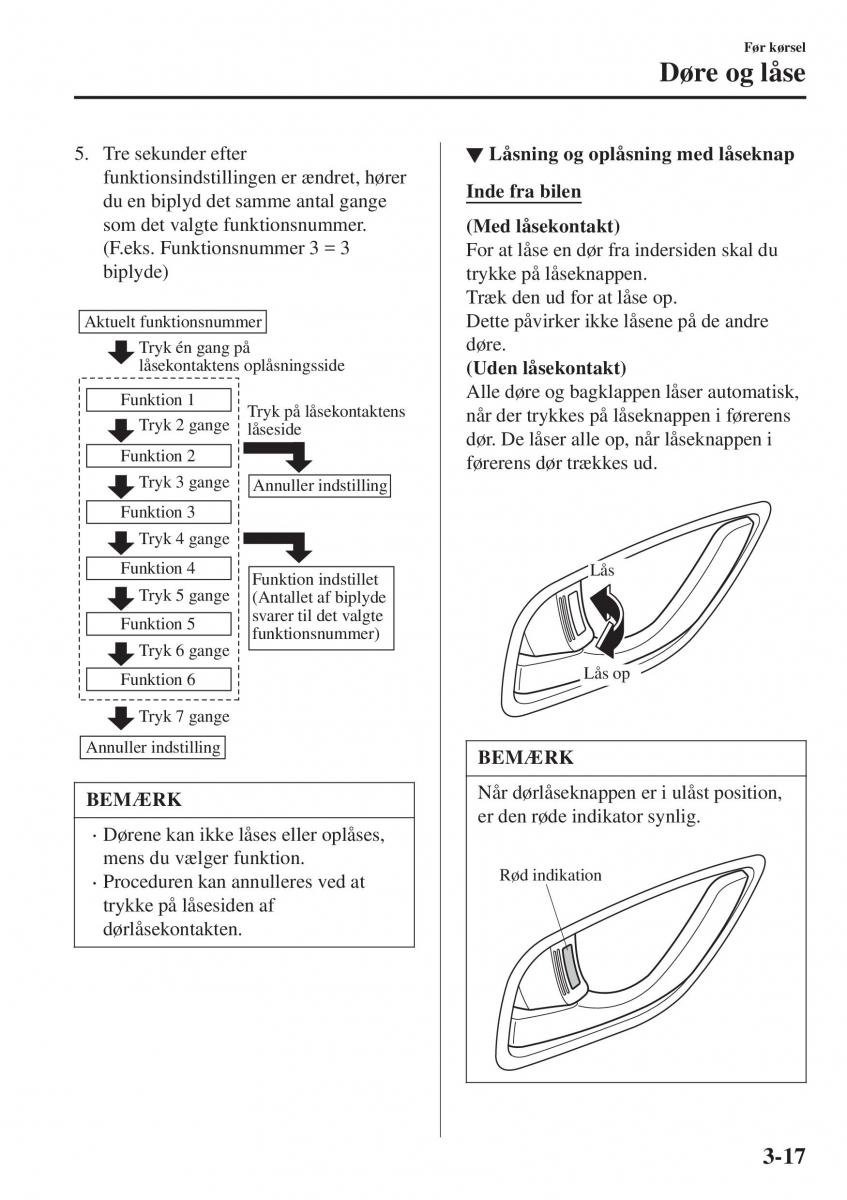 Mazda CX 3 Bilens instruktionsbog / page 93