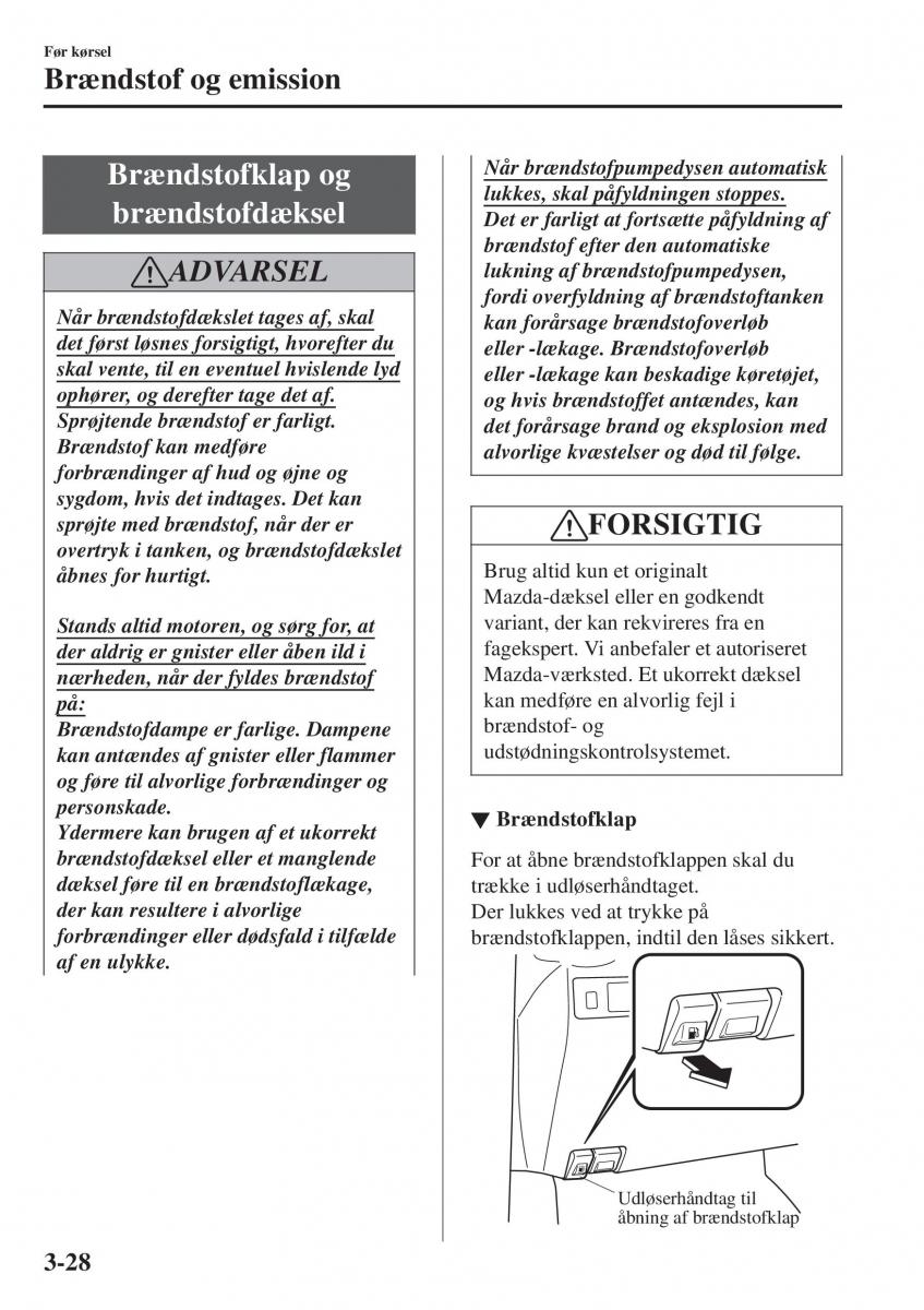 Mazda CX 3 Bilens instruktionsbog / page 104