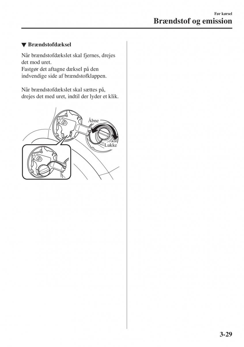 Mazda CX 3 Bilens instruktionsbog / page 105