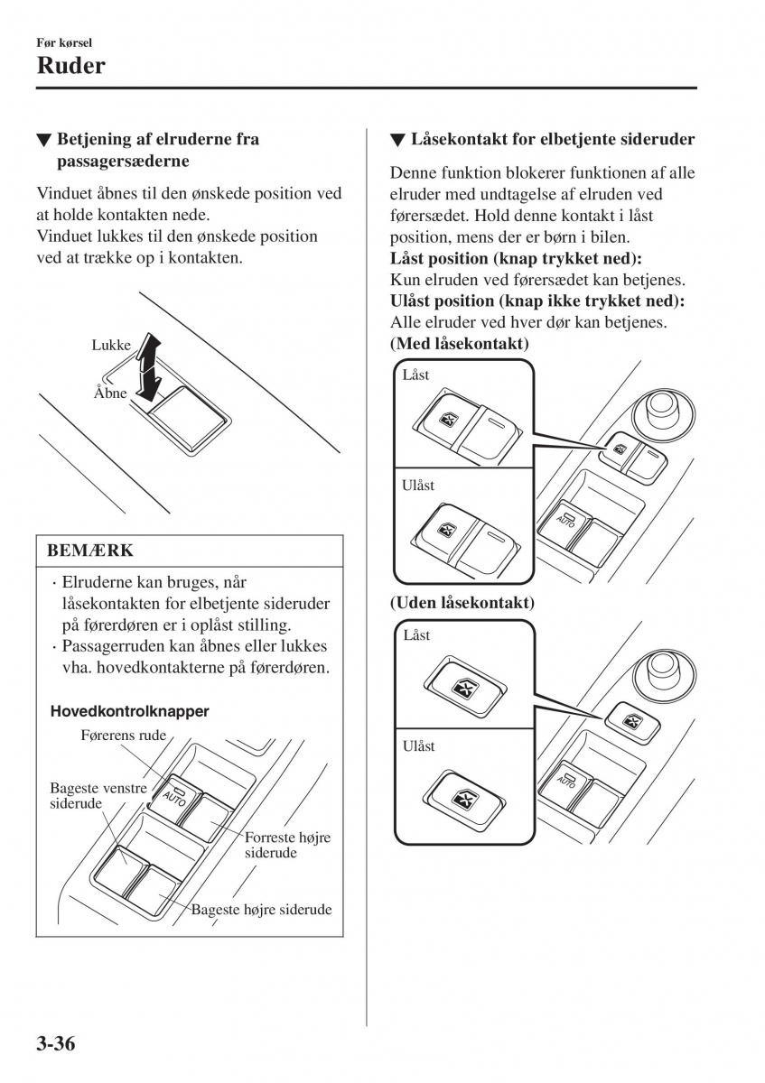 Mazda CX 3 Bilens instruktionsbog / page 112