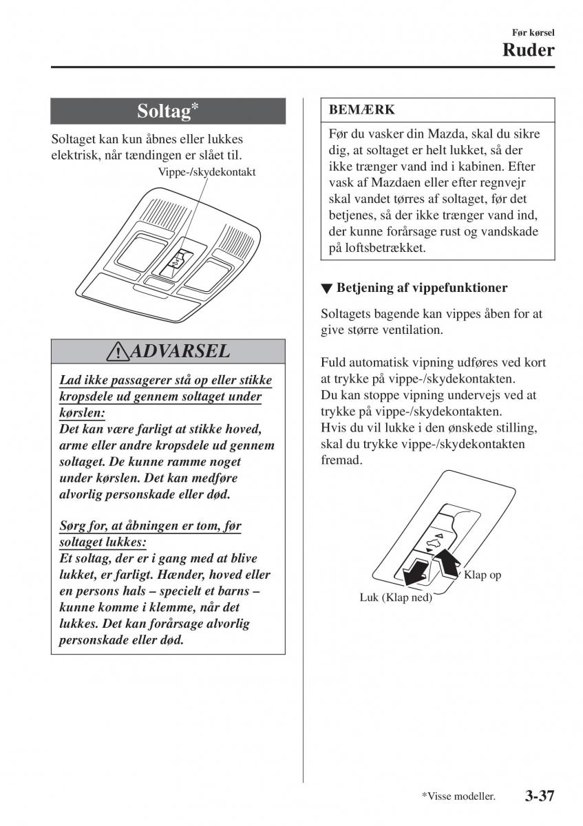 Mazda CX 3 Bilens instruktionsbog / page 113